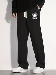 Claw Pattern Letter Print Joggers Men's Casual Loose Fit Pants