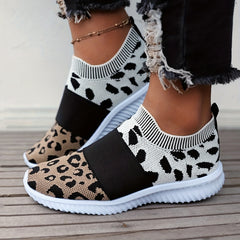 Leopard Print Slip On Low Top Sneakers