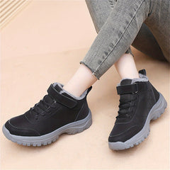 Waterproof Snow Boots Lace Up Winter Hiking Shoes