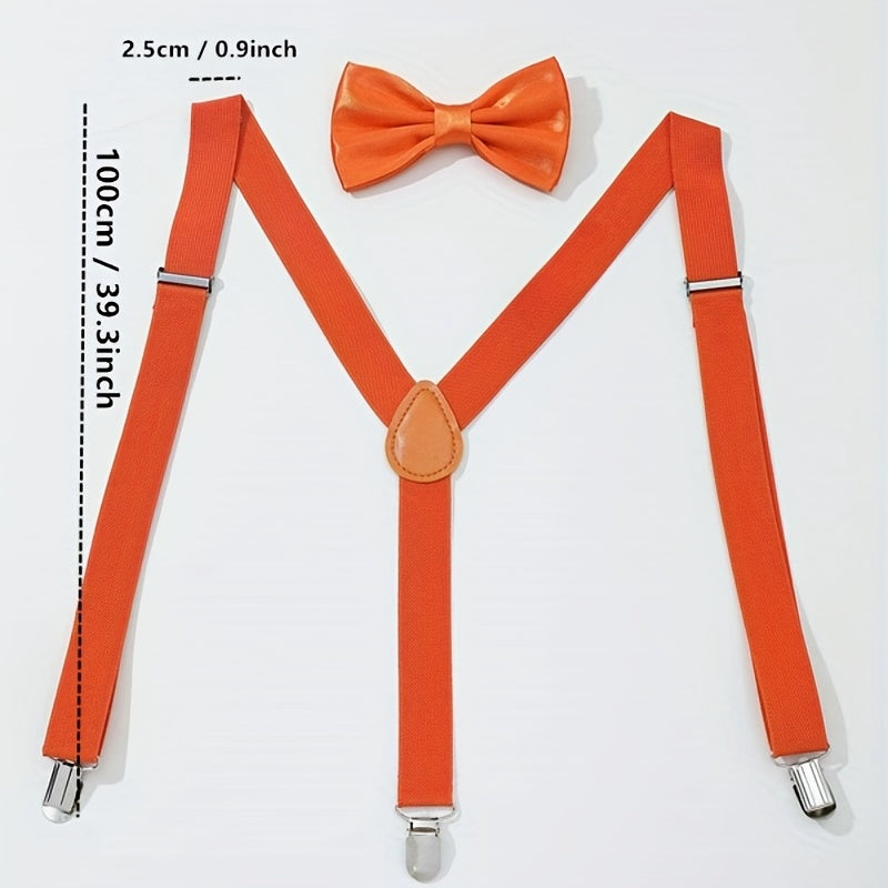 Men's Suspenders Bow Tie Set for Formal Occasions