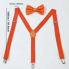 Men's Suspenders Bow Tie Set for Formal Occasions