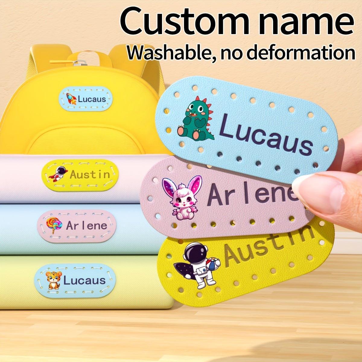 Custom Name Stickers for Kids School Clothes and Bags