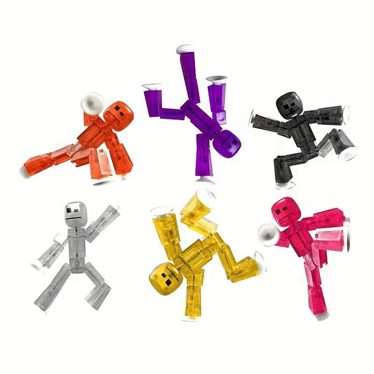 Mini Sucker Action Figure Desk Toy 3.15" Plastic Assorted Colors Office Decor