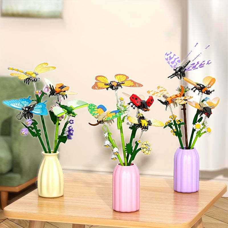 Building Block Insect Flower Series Ornament