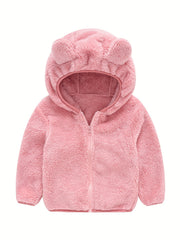 Toddler Fleece Jacket Baby Boys Girls Hooded Outwear Fall Winter Clothing