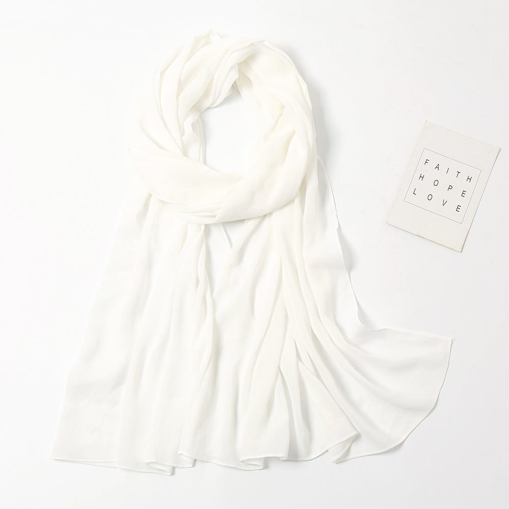 Chiffon Hijab Soft Shawl Long Scarf Women Sunscreen Windproof