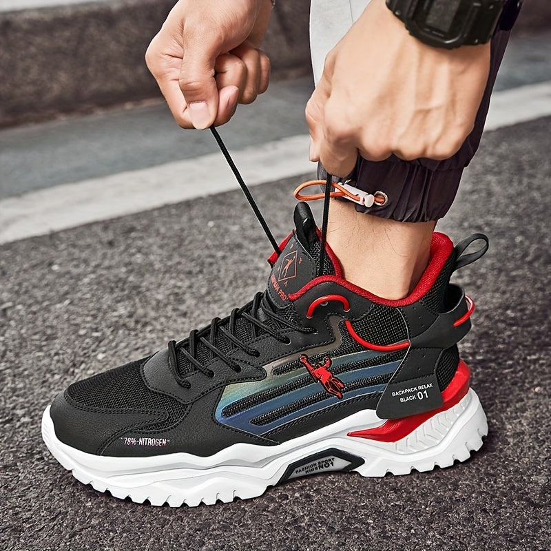 Men's High Top Basketball Shoes Shock Absorption Non Slip Sneakers
