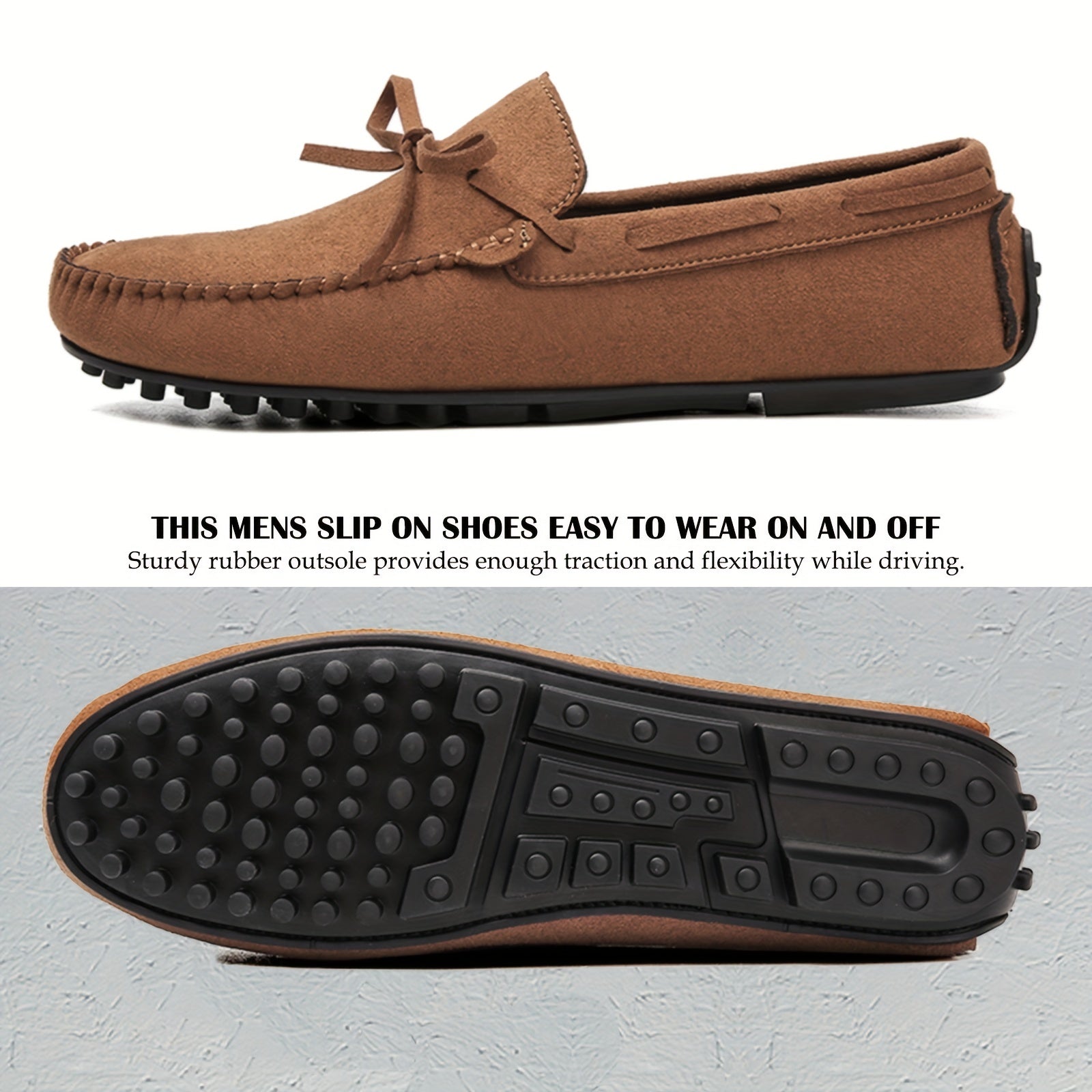 Men's Moccasins Slippers House Shoes Indoor Outdoor Slip on Shoes
