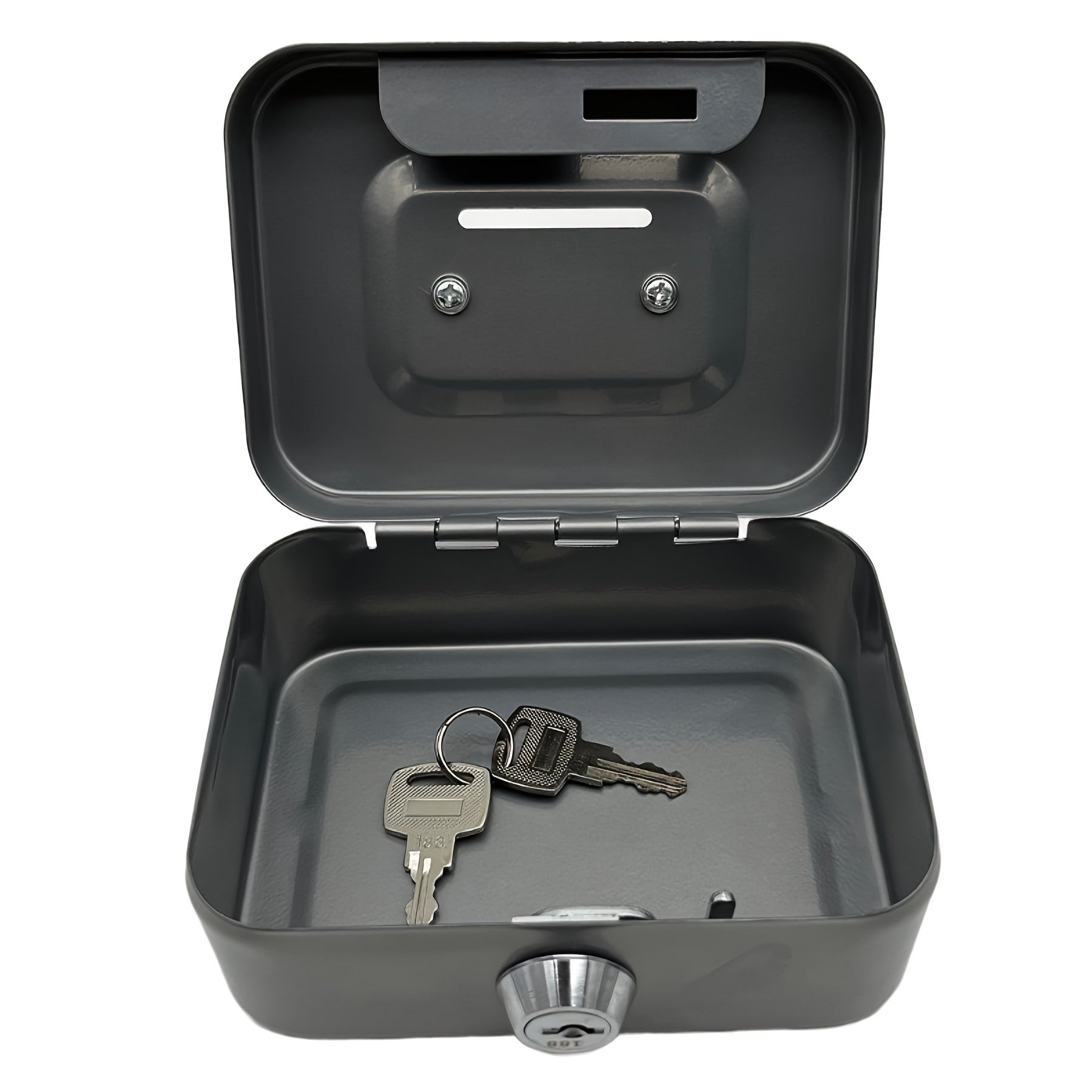 Metal Money Storage Box Locking Lid Keys Valuable Items Storage Bag