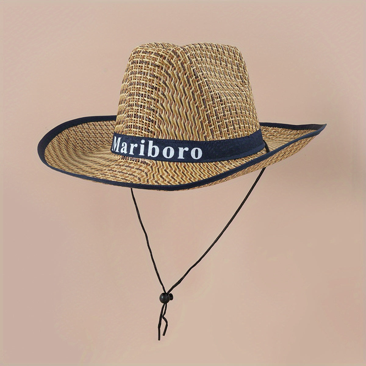 Sunshade Cowboy Hat Plaid Straw Hat Outdoor Fishing Travel Beach Hat