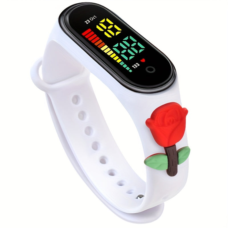 Kids Cartoon LED Touchable Wrist Watch With Doll Strap