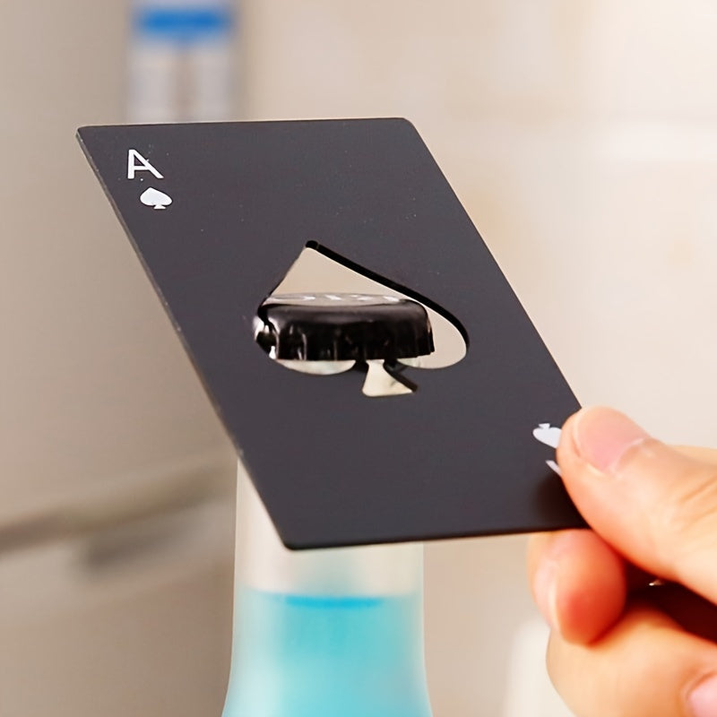 Poker Shaped Steel Beer Bottle Opener for Throwing Practice