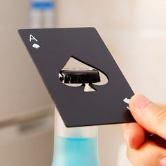 Poker Shaped Steel Beer Bottle Opener for Throwing Practice