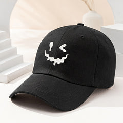 Melting Face Baseball Cap Casual Adjustable Sports Hat Womens Mens Unisex