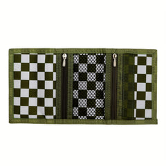 Men's Plaid Wallet Casual Coin Purse Soft Bag