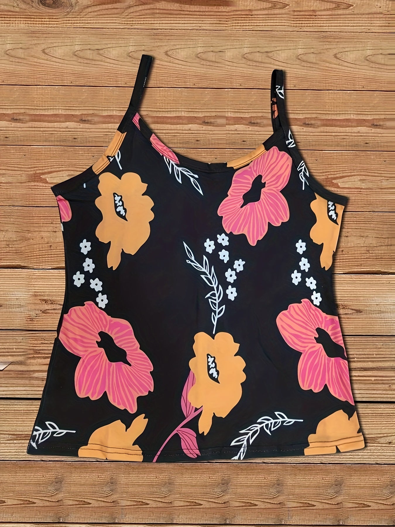 Floral Print Cami Top Sleeveless Summer Top