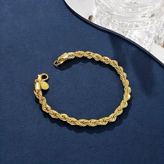 Classic Twisted Rope Bracelet For Girls Jewelry Accessories