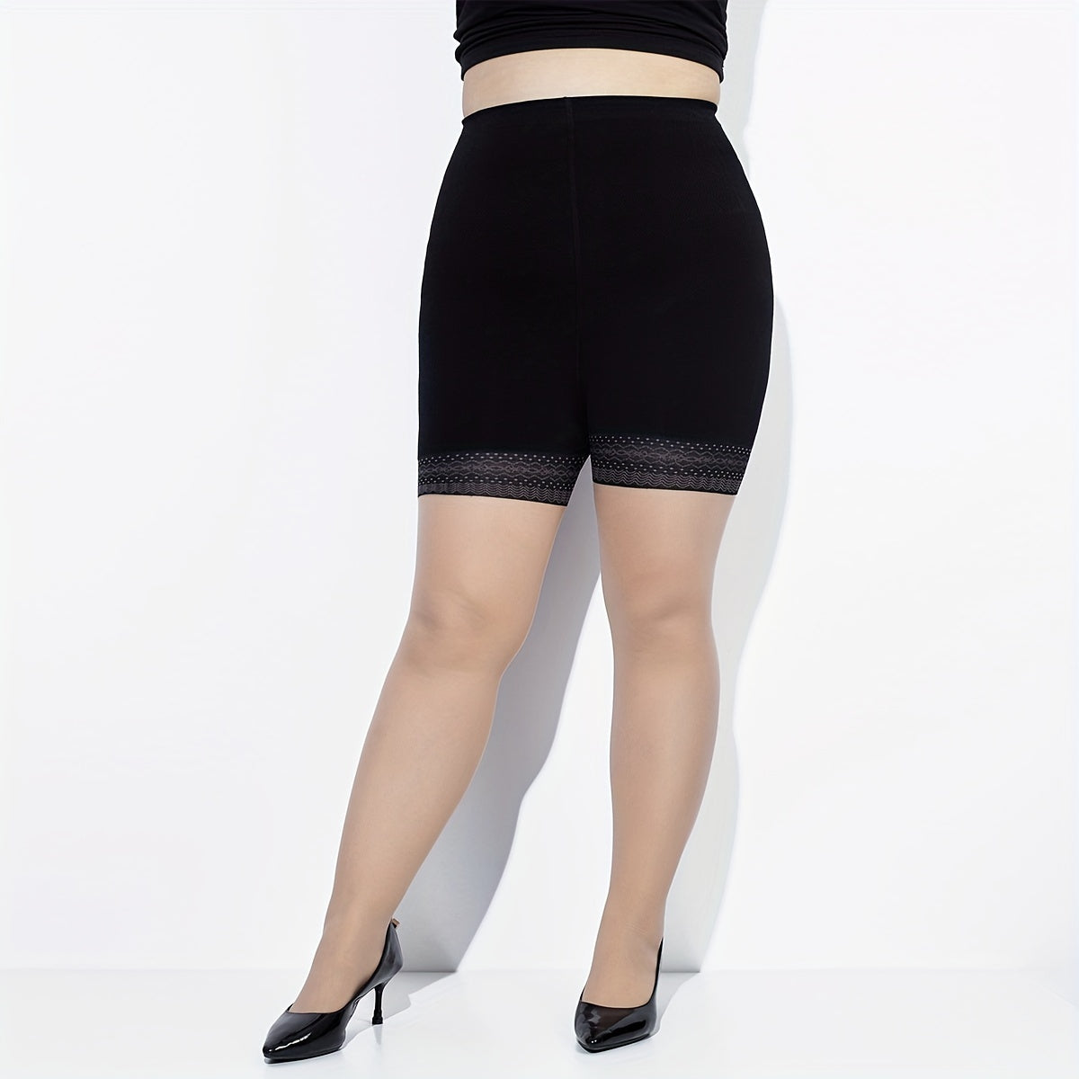 Colorblock High Waisted Footed Tights