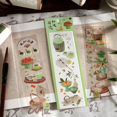 3pcs Bag PET Long Strip Tape Ancient Style Yard Journal Decoration