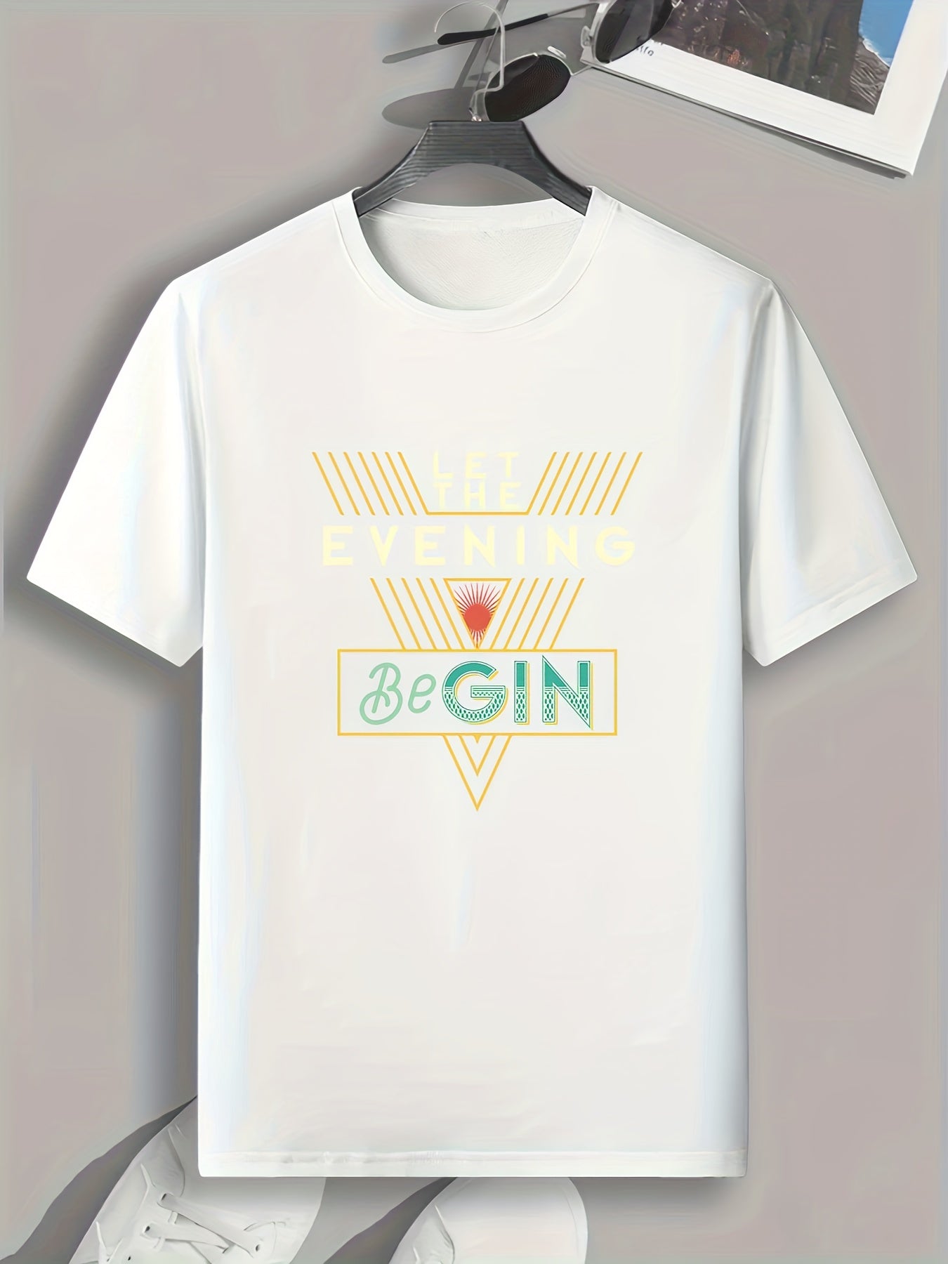 Gin Lover Slogan Men's Sports T-shirt Graphic Tee