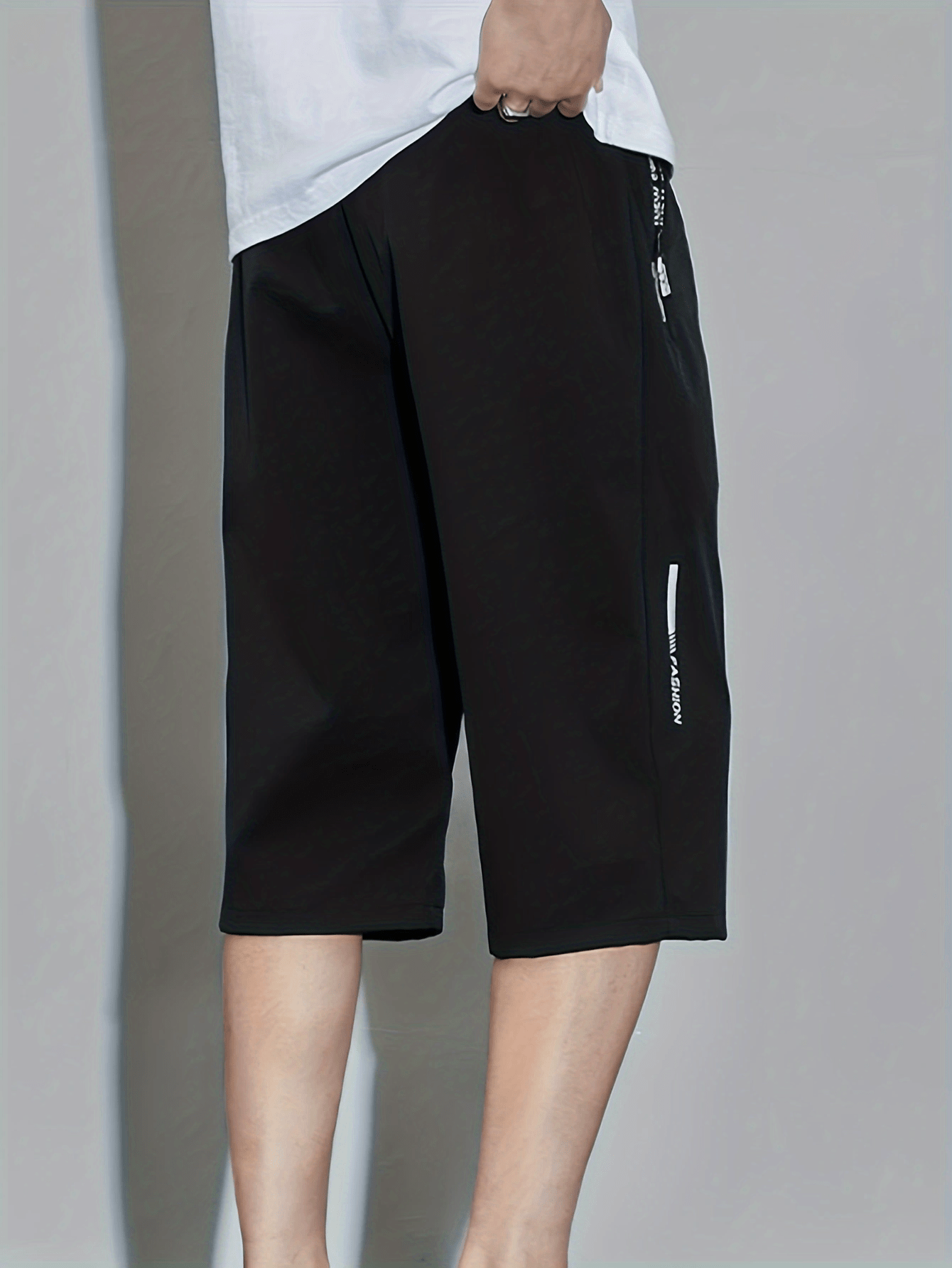 Men's Active Quick Drawstring Loose Long Shorts for Outdoor Summer