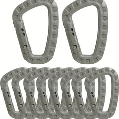 10pcs D Ring Spring Snap Ring Buckle Keychain for Outdoor Camping