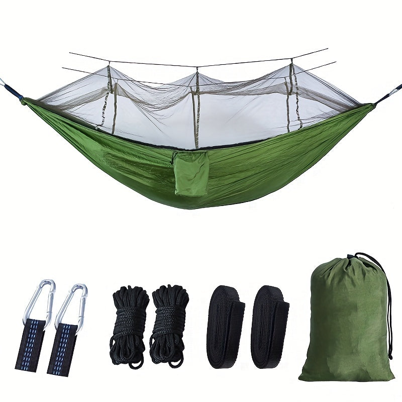 Portable Hammock With Mosquito Net Parachute Nylon Double for Camping