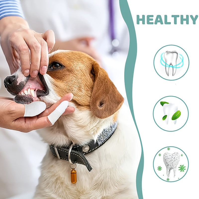 5pcs Pet Finger Cots Teeth Cleaning Tool Remove Dirt Stones Bad Breath