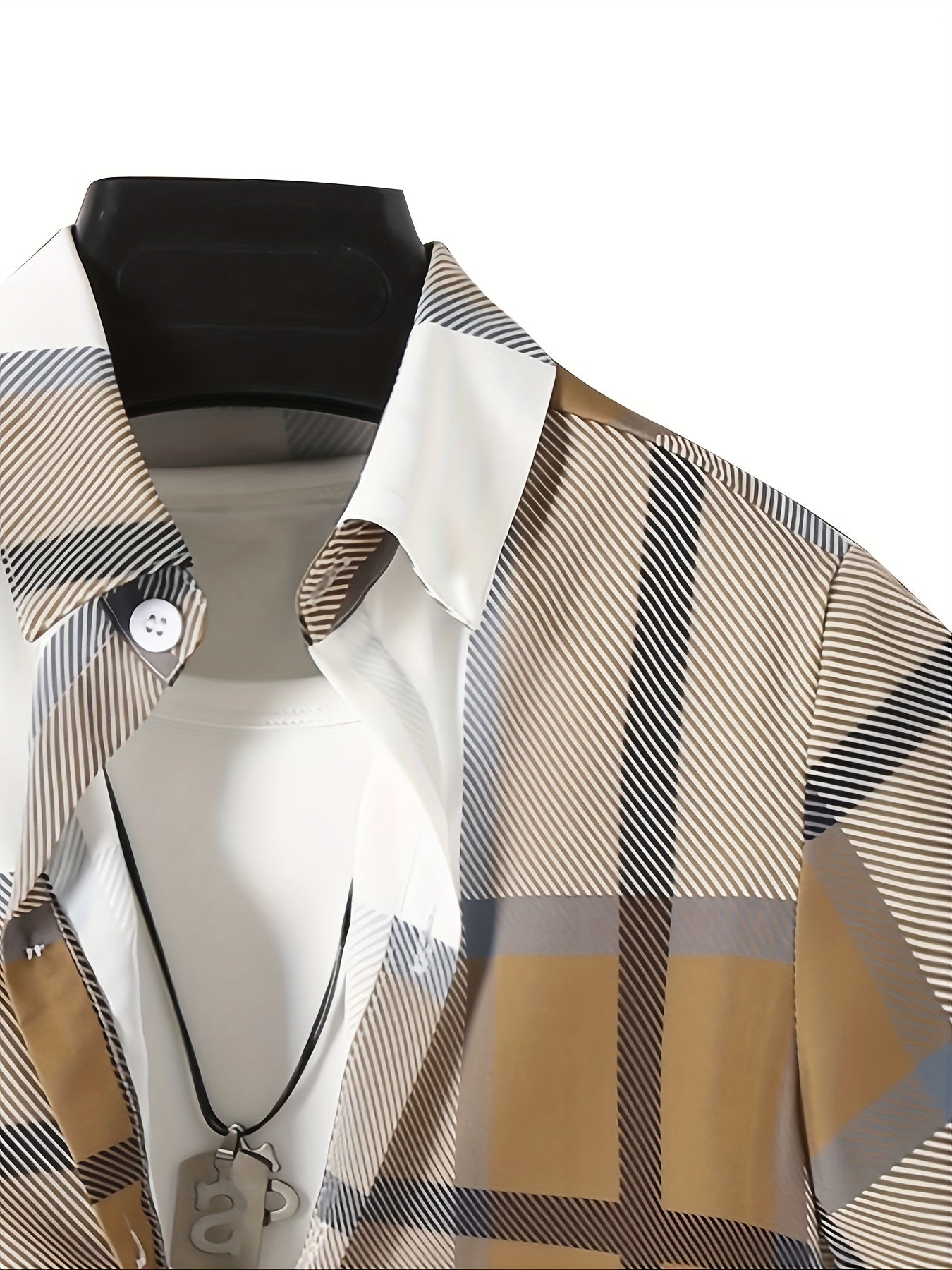 Plaid Print Short Sleeve Shirt for Boys