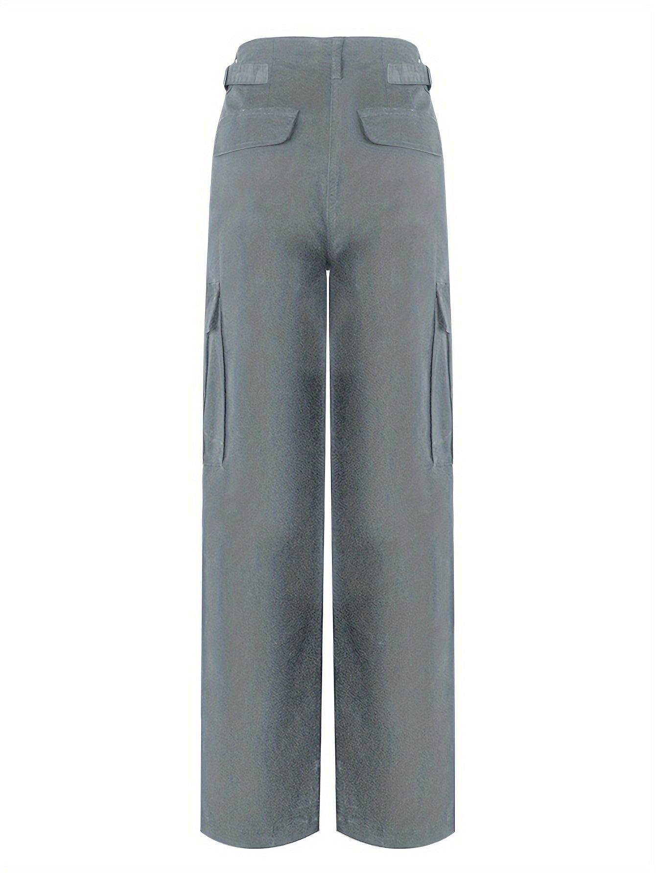 High Waist Cargo Pants Straight Leg Overalls Women