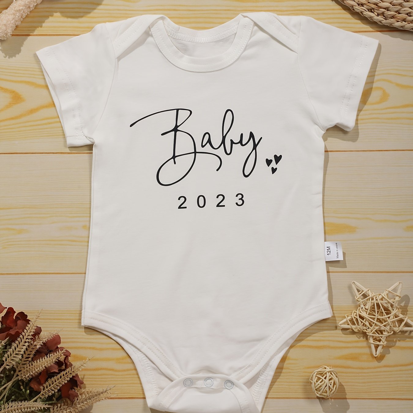 Baby Girls Print Romper Short Sleeve Cotton Bodysuit