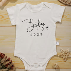 Baby Girls Print Romper Short Sleeve Cotton Bodysuit