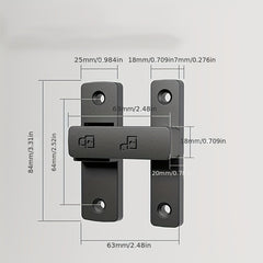 Anti-Theft Sliding Door Latch No Punch Bathroom Bedroom Office Accessory