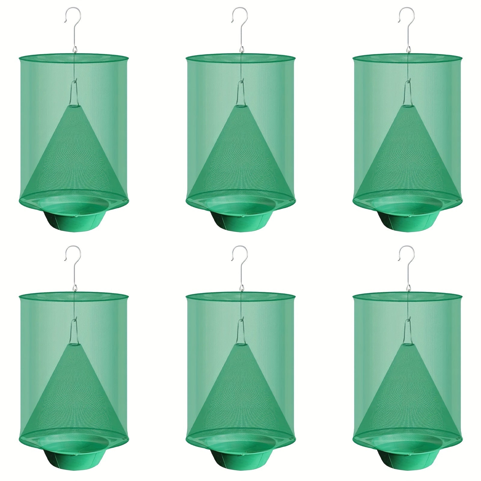6pcs Ranch Fly Traps Outdoor Hanging Stable Fly Trap Reusable Fly Killer Cage