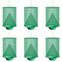 6pcs Ranch Fly Traps Outdoor Hanging Stable Fly Trap Reusable Fly Killer Cage