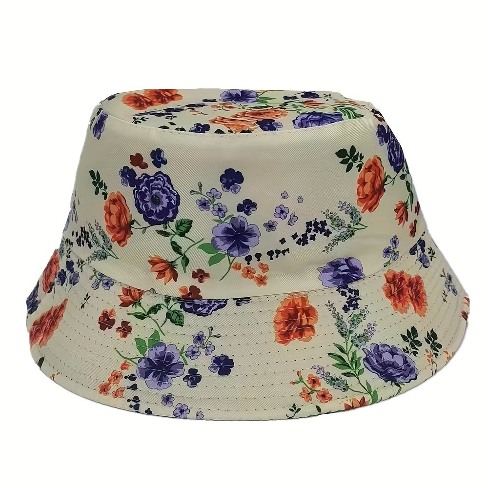 Flower Fisherman Hat Rose Flower Hat Print Visor Hat Floral Hat