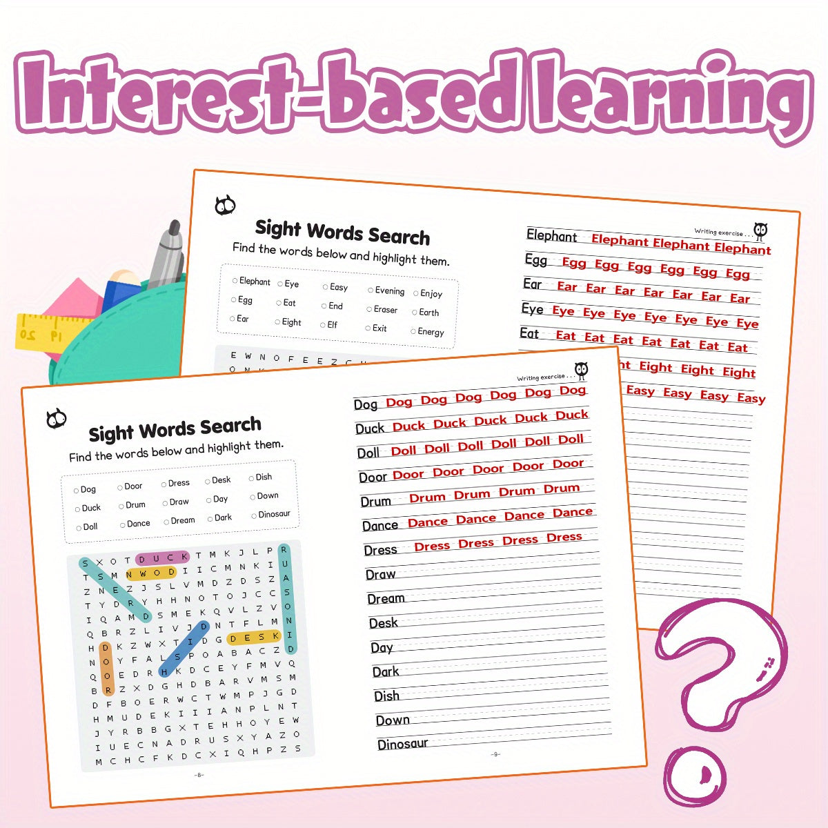 Interactive Word Puzzle Book for Kids Ages 6-12 Boost Vocabulary & Focus Skills