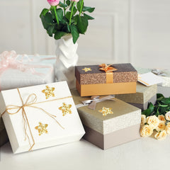 500pcs Holographic Golden Star Stickers Self-Adhesive Metallic Glitter Foil