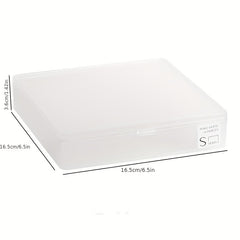 Transparent Desktop Storage Box with Lid for Student Dormitory