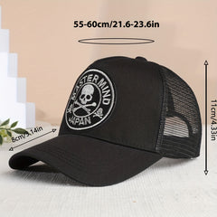 Skull Embroidery Baseball Cap Outdoor Casual Sunshade Sunscreen Hat