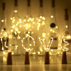 Christmas Garland Wine Bottle Lights String for Party Wedding Decor