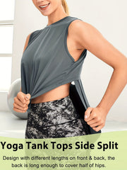 Quick Dry Women's Yoga Top for Athletic Running Short Sleeve Loose Fit Shirt