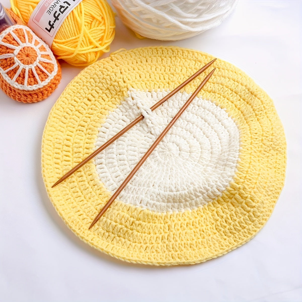 75pcs Double Pointed Knitting Needles Set - Carbonized Bamboo - 15 Sizes