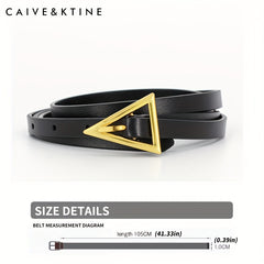 Triangle Pin Leather Belt for Women