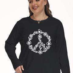 Floral Print Long Sleeve Crew Neck Lounge Top