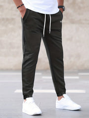 Men's Pattern Joggers Casual Loose Fit Stretch Waist Drawstring Pants
