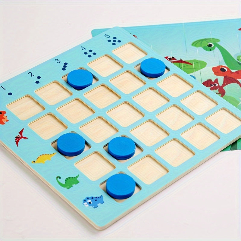 Wooden Dinosaur Arithmetic Puzzle Game