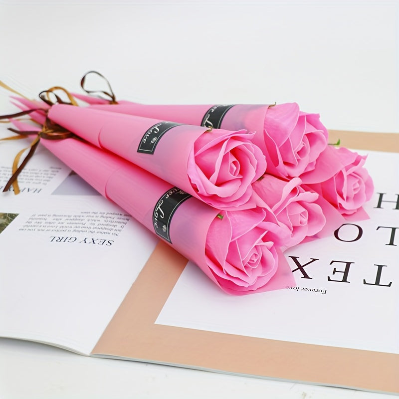 10pcs Gift Soap Flower Rose Single Bouquet Small Gift