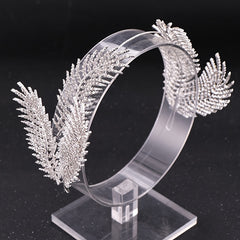 Rhinestone Feather Crown Hairband Bridal Wedding Party Favor