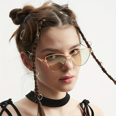 Y2K Cat Eye Sunglasses Metal Anti Glare UV400
